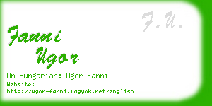 fanni ugor business card